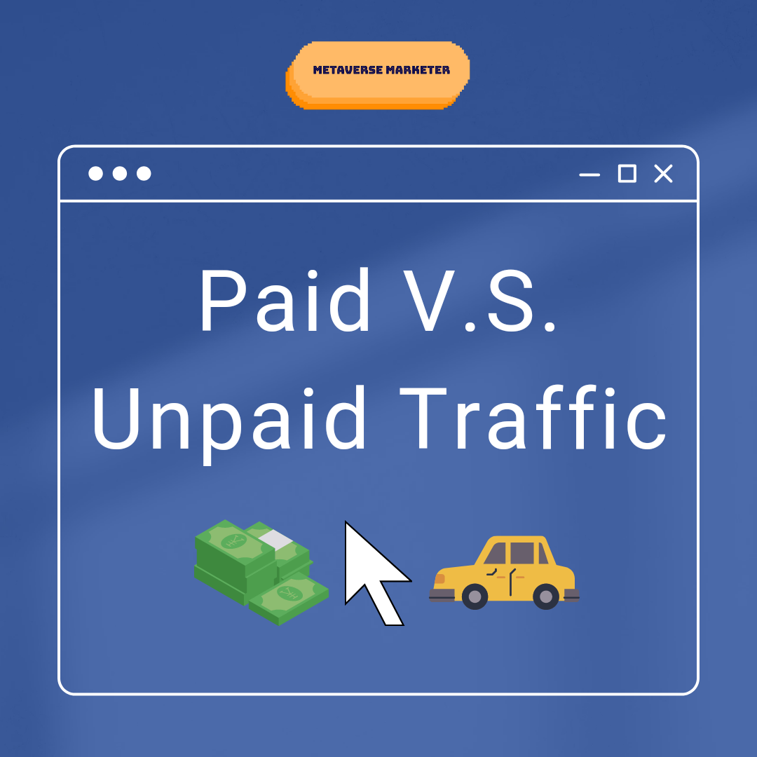 Paid vs unpaid traffic on AIDA graphic 