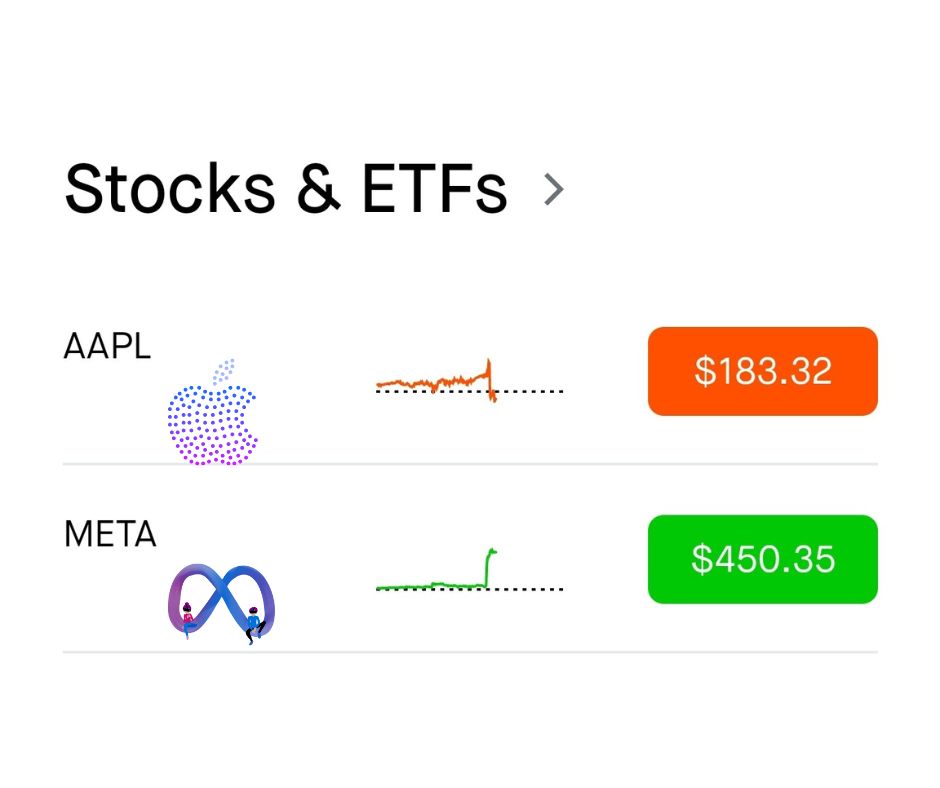 Apple Stock down and Meta Stock Up pending Vision pro release
